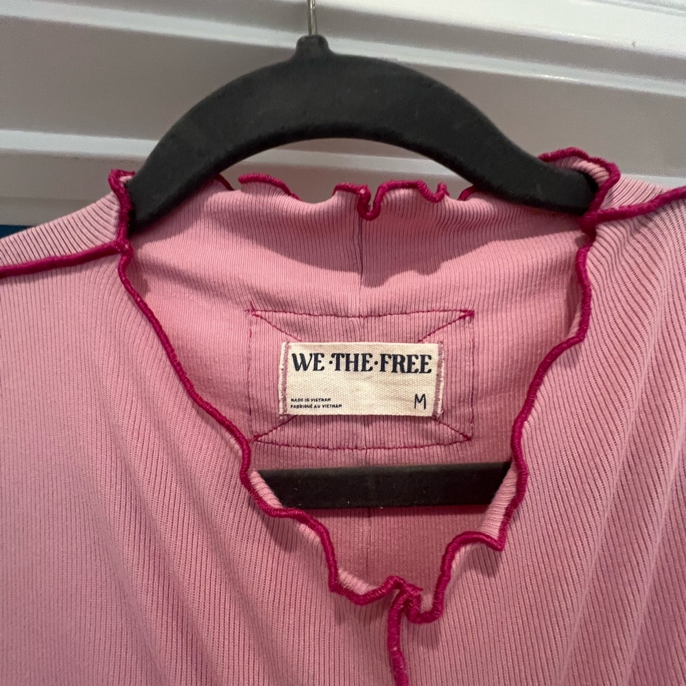 Pink Ruffled Free People Top - Picture 5 of 6